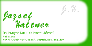 jozsef waltner business card